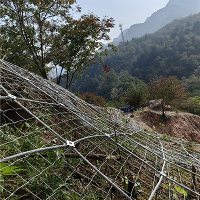 石家庄平山县滚龙沟景区主动防护网施工图片2