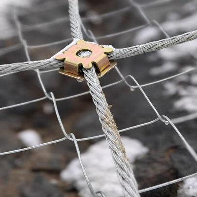 河南洛宁县新华崇阳电站右岸边坡防护网施工图片3